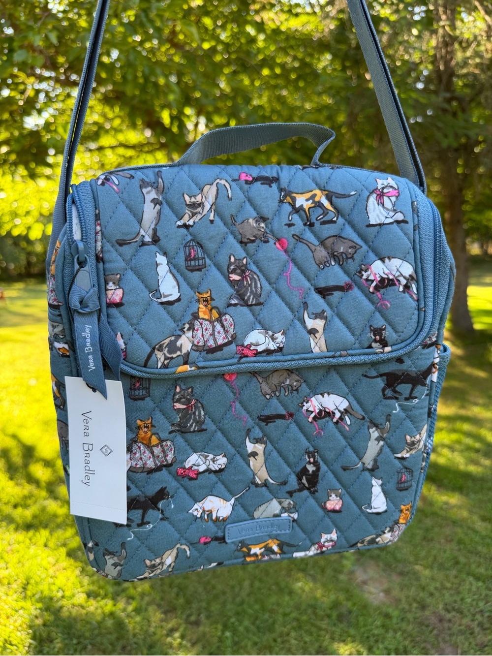 Vera Bradley Cat’s Meow Lunch Crossbody Insulated Cat Lunch Bag NWT